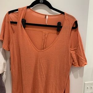 Free people cold shoulder tee